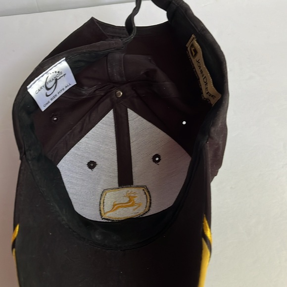 John Deere Cap Black Yellow Baseball Cap Hat Ball Cap - Picture 10 of 11
